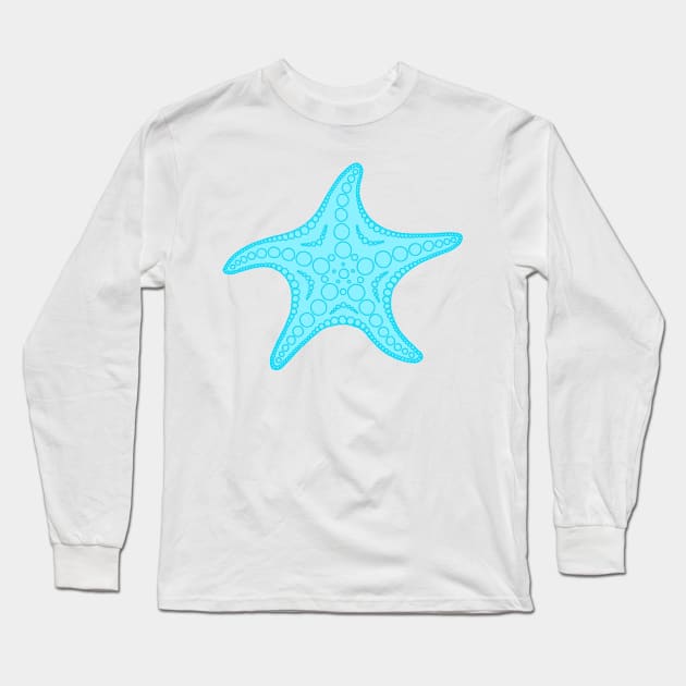 Starfish (blue) Long Sleeve T-Shirt by calenbundalas